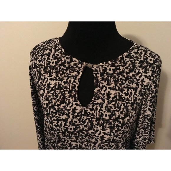 Michael Kors Black & Gray Patterned Top, Size Small, NWT! - Picture 2 of 6